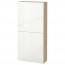 БЕСТО Навесной шкаф с 2 дверями - под беленый дуб/Сельсвикен глянцевый/белый