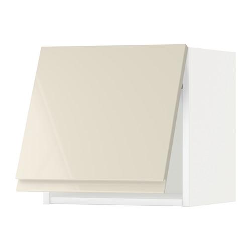 МЕТОД Горизонтальный навесной шкаф - белый, Воксторп глянцевый светло-бежевый, 40x40 см МЕТОД Горизонтальный навесной шкаф - белый, Воксторп глянцевый светло-бежевый, 40x40 см