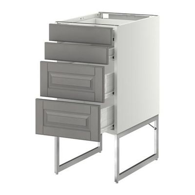 МЕТОД / ФОРВАРА Нплн шк 4 фронт/2 низк/2средн ящ - 40x60x60 см, Будбин серый, белый МЕТОД / ФОРВАРА Нплн шк 4 фронт/2 низк/2средн ящ - 40x60x60 см, Будбин серый, белый