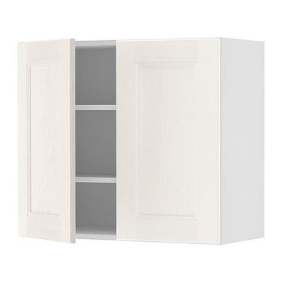 ФАКТУМ Навесной шкаф с 2 дверями - Рамшё белый, 60x70 см