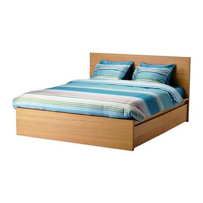 МАЛЬМ Высокий каркас кровати/4 ящика - 160x200 см, Леирсунд