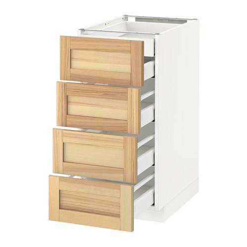 МЕТОД / МАКСИМЕРА Нплн шк 4фрнт/2нзк/3срд ящ - белый, Торхэмн естественный ясень, 40x60 см МЕТОД / МАКСИМЕРА Нплн шк 4фрнт/2нзк/3срд ящ - белый, Торхэмн естественный ясень, 40x60 см