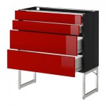 МЕТОД / ФОРВАРА Нплн шк 4 фронт/2 низк/2средн ящ - 80x37x60 см, Рингульт глянцевый красный, под дерево черный МЕТОД / ФОРВАРА Нплн шк 4 фронт/2 низк/2средн ящ - 80x37x60 см, Рингульт глянцевый красный, под дерево черный