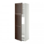 МЕТОД Высокий шкаф д/холодильника/2дверцы - белый, Эдсерум под дерево коричневый, 60x60x200 см МЕТОД Высокий шкаф д/холодильника/2дверцы - белый, Эдсерум под дерево коричневый, 60x60x200 см