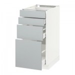 МЕТОД / МАКСИМЕРА Напольн шкаф 4 фронт панели/4 ящика - 40x60 см, Веддинге серый, белый МЕТОД / МАКСИМЕРА Напольн шкаф 4 фронт панели/4 ящика - 40x60 см, Веддинге серый, белый