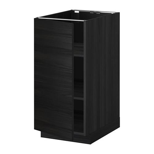 МЕТОД Напольный шкаф с полками - под дерево черный, Тингсрид под дерево черный, 40x60 см