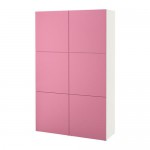 БЕСТО Комбинация для хранения с дверцами - Лаппвикен розовый