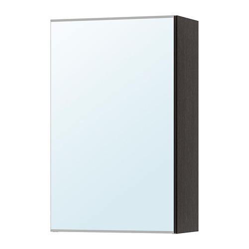 Mirror Cabinet With 1 Door Black Brown, Ikea Mirrored Bathroom Cabinet Uk