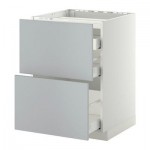 МЕТОД / МАКСИМЕРА Напольн шкаф/2 фронт пнл/3 ящика - 60x60 см, Веддинге серый, белый МЕТОД / МАКСИМЕРА Напольн шкаф/2 фронт пнл/3 ящика - 60x60 см, Веддинге серый, белый
