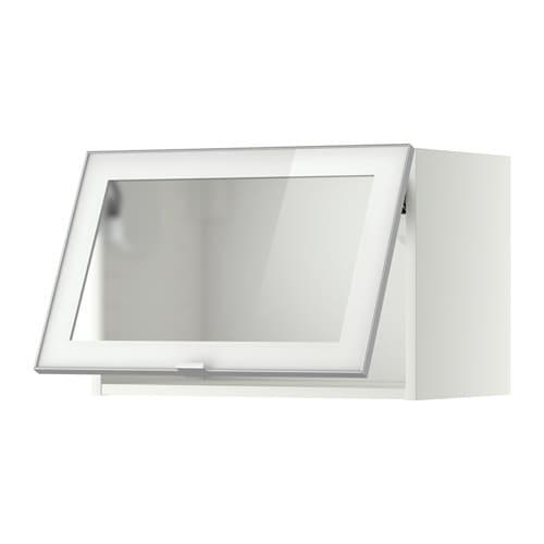 МЕТОД Гориз навесн шкаф со стекл дверью - белый, 60x40 см