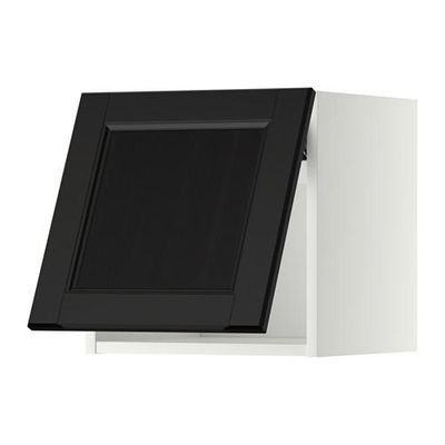 МЕТОД Горизонтальный навесной шкаф - 40x40 см, Лаксарби черно-коричневый, белый МЕТОД Горизонтальный навесной шкаф - 40x40 см, Лаксарби черно-коричневый, белый