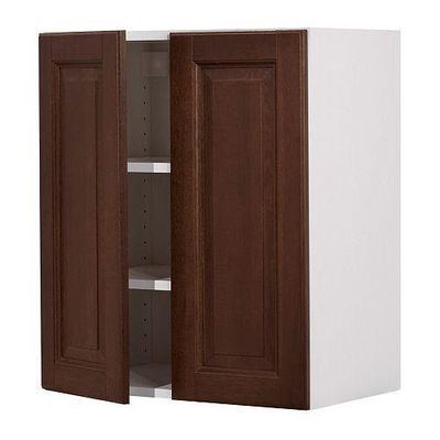 ФАКТУМ Навесной шкаф с 2 дверями - Лильестад темно-коричневый, 60x70 см