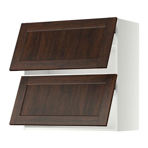 МЕТОД Навесной шкаф/2 дверцы, горизонтал - белый, Эдсерум под дерево коричневый, 80x80 см МЕТОД Навесной шкаф/2 дверцы, горизонтал - белый, Эдсерум под дерево коричневый, 80x80 см