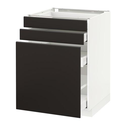 МЕТОД / МАКСИМЕРА Нплн шк с вдв мдл/2 фрнт - белый, Кунгсбакка антрацит, 60x60 см МЕТОД / МАКСИМЕРА Нплн шк с вдв мдл/2 фрнт - белый, Кунгсбакка антрацит, 60x60 см