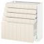 МЕТОД / МАКСИМЕРА Напольный шкаф с 5 ящиками - белый, Хитарп белый с оттенком, 80x37 см