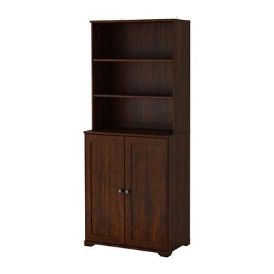 БОРГШЁ Стеллаж с дверьми - коричневый БОРГШЁ Стеллаж с дверьми - коричневый