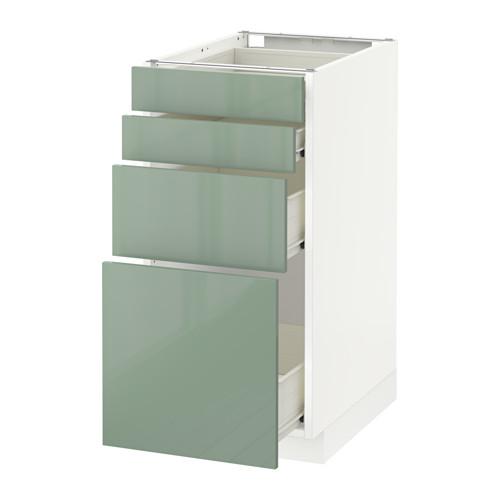 МЕТОД / ФОРВАРА Напольн шкаф 4 фронт панели/4 ящика - белый, Калларп глянцевый светло-зеленый, 40x60 см МЕТОД / ФОРВАРА Напольн шкаф 4 фронт панели/4 ящика - белый, Калларп глянцевый светло-зеленый, 40x60 см