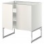 МЕТОД Напол шкаф с полками/2двери - белый, Веддинге белый, 80x60x60 см