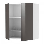 ФАКТУМ Навесной шкаф с посуд суш/2 дврц - Абстракт серый, 80x92 см
