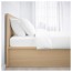 МАЛЬМ Кровать с подъемным механизмом - 160x200 см, дубовый шпон, беленый