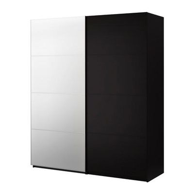 Parásito Auto Dibuja una imagen Armario con puertas correderas PAX - Pax Malm negro-marrón / espejo de  cristal, negro y marrón, 200x44x236 cm (s09885977) - comentarios,  comparaciones de precios