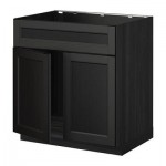 МЕТОД Напольн шкаф п-мойку 2 двр/фрн пнл - Лаксарби черно-коричневый, под дерево черный МЕТОД Напольн шкаф п-мойку 2 двр/фрн пнл - Лаксарби черно-коричневый, под дерево черный