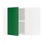 МЕТОД Угловой навесной шкаф с полками - 68x60 см, Флэди зеленый, белый