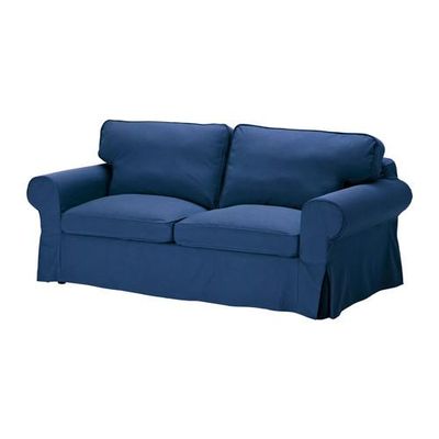 IKEA IKEA Ektorp 2-Seater sofa BED COVER set in IDEMO DARK BLUE *100% COTTON*RARE* 