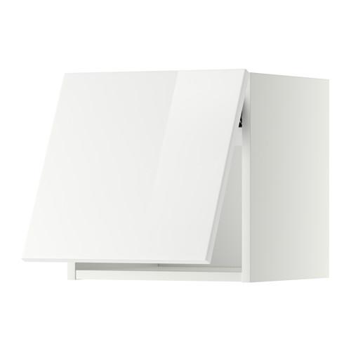 МЕТОД Горизонтальный навесной шкаф - белый, Рингульт глянцевый белый, 40x40 см