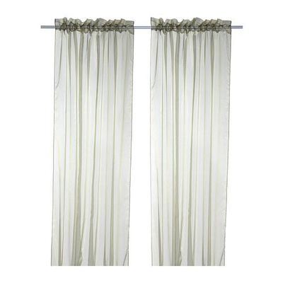 АННА-ЛИНА Гардина, 2 шт - темно-зеленый АННА-ЛИНА Гардина, 2 шт - темно-зеленый