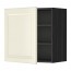 METOD шкаф навесной с полкой черный/Будбин белый с оттенком 60x60 см