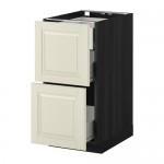 МЕТОД / ФОРВАРА Наполн шк 2 фрнт/3 средн ящ - под дерево черный, Будбин белый с оттенком, 40x60 см МЕТОД / ФОРВАРА Наполн шк 2 фрнт/3 средн ящ - под дерево черный, Будбин белый с оттенком, 40x60 см