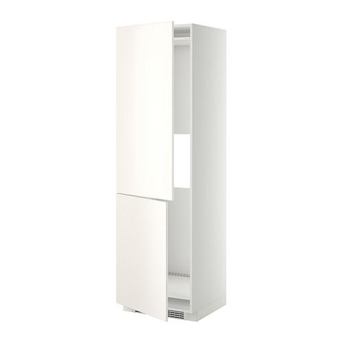 МЕТОД Выс шкаф д/холодильн или морозильн - белый, Веддинге белый, 60x60x200 см