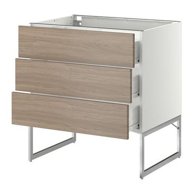 МЕТОД / ФОРВАРА Нплн шк 3 фрнт/3 средн ящика - 80x60x60 см, Брокхульт под грецкий орех светло-серый, белый МЕТОД / ФОРВАРА Нплн шк 3 фрнт/3 средн ящика - 80x60x60 см, Брокхульт под грецкий орех светло-серый, белый