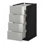 МЕТОД / ФОРВАРА Нплн шк 4фрнт/2нзк/3срд ящ - 40x60 см, Гревста нержавеющ сталь, под дерево черный МЕТОД / ФОРВАРА Нплн шк 4фрнт/2нзк/3срд ящ - 40x60 см, Гревста нержавеющ сталь, под дерево черный