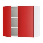 ФАКТУМ Навесной шкаф с 2 дверями - Рубрик Аплод красный, 80x92 см