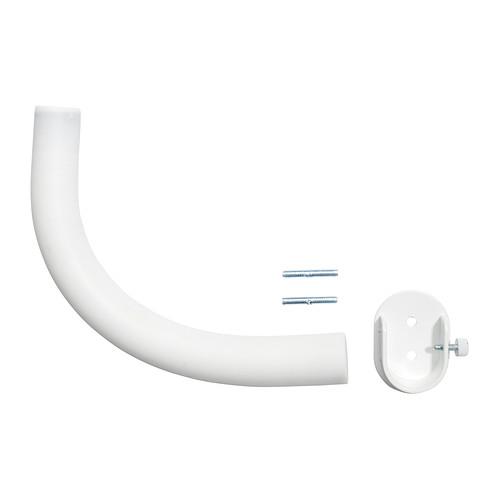 ХУГАД Угловое соединен гардинного карниза - белый