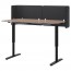 БЕКАНТ Стол-трансформер для приемной - серый/черный
