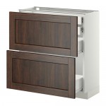 МЕТОД / ФОРВАРА Нплн шк 2фрнт/2низк/2 выс/2срдн ящ - белый, Эдсерум под дерево коричневый, 80x37 см МЕТОД / ФОРВАРА Нплн шк 2фрнт/2низк/2 выс/2срдн ящ - белый, Эдсерум под дерево коричневый, 80x37 см