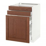 МЕТОД / МАКСИМЕРА Нплн шк с вдв мдл/2 фрнт - белый, Филипстад коричневый, 60x60 см