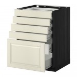 МЕТОД / ФОРВАРА Нплн шк 5фронт/4нзк/2срд ящ - под дерево черный, Будбин белый с оттенком, 60x60 см МЕТОД / ФОРВАРА Нплн шк 5фронт/4нзк/2срд ящ - под дерево черный, Будбин белый с оттенком, 60x60 см