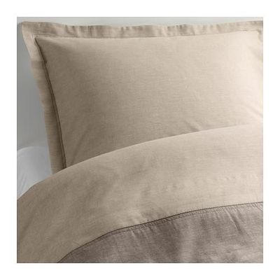 МАЛУ Пододеяльник и 1 наволочка - светло-коричневый, 150x200/50x70 см