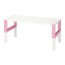 PÅHL письменный стол белый/розовый 128x58 cm