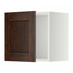 МЕТОД Шкаф навесной - белый, Эдсерум под дерево коричневый, 40x40 см