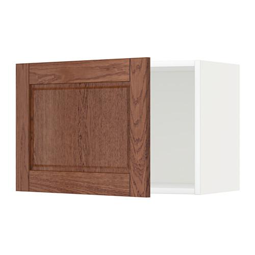 МЕТОД Шкаф навесной - белый, Филипстад коричневый, 60x40 см