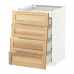 МЕТОД / ФОРВАРА Нплн шк 4фрнт/2нзк/3срд ящ - белый, Торхэмн естественный ясень, 60x60 см МЕТОД / ФОРВАРА Нплн шк 4фрнт/2нзк/3срд ящ - белый, Торхэмн естественный ясень, 60x60 см