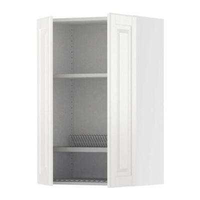 ФАКТУМ Навесной шкаф с посуд суш/2 дврц - Лидинго белый с оттенком, 80x92 см