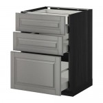 МЕТОД Нплн шк 3 фрнт/2нзк/1срд/1вс ящ - под дерево черный, Будбин серый, 60x60 см МЕТОД Нплн шк 3 фрнт/2нзк/1срд/1вс ящ - под дерево черный, Будбин серый, 60x60 см