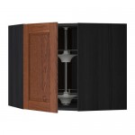 МЕТОД Угл нвсн шкф с вращающ секц - под дерево черный, Филипстад коричневый, 68x60 см МЕТОД Угл нвсн шкф с вращающ секц - под дерево черный, Филипстад коричневый, 68x60 см