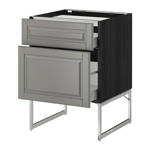 МЕТОД / МАКСИМЕРА Напольн шкаф/2фронт пнл/3ящика - -, Будбин серый, 60x60x60 см МЕТОД / МАКСИМЕРА Напольн шкаф/2фронт пнл/3ящика - -, Будбин серый, 60x60x60 см